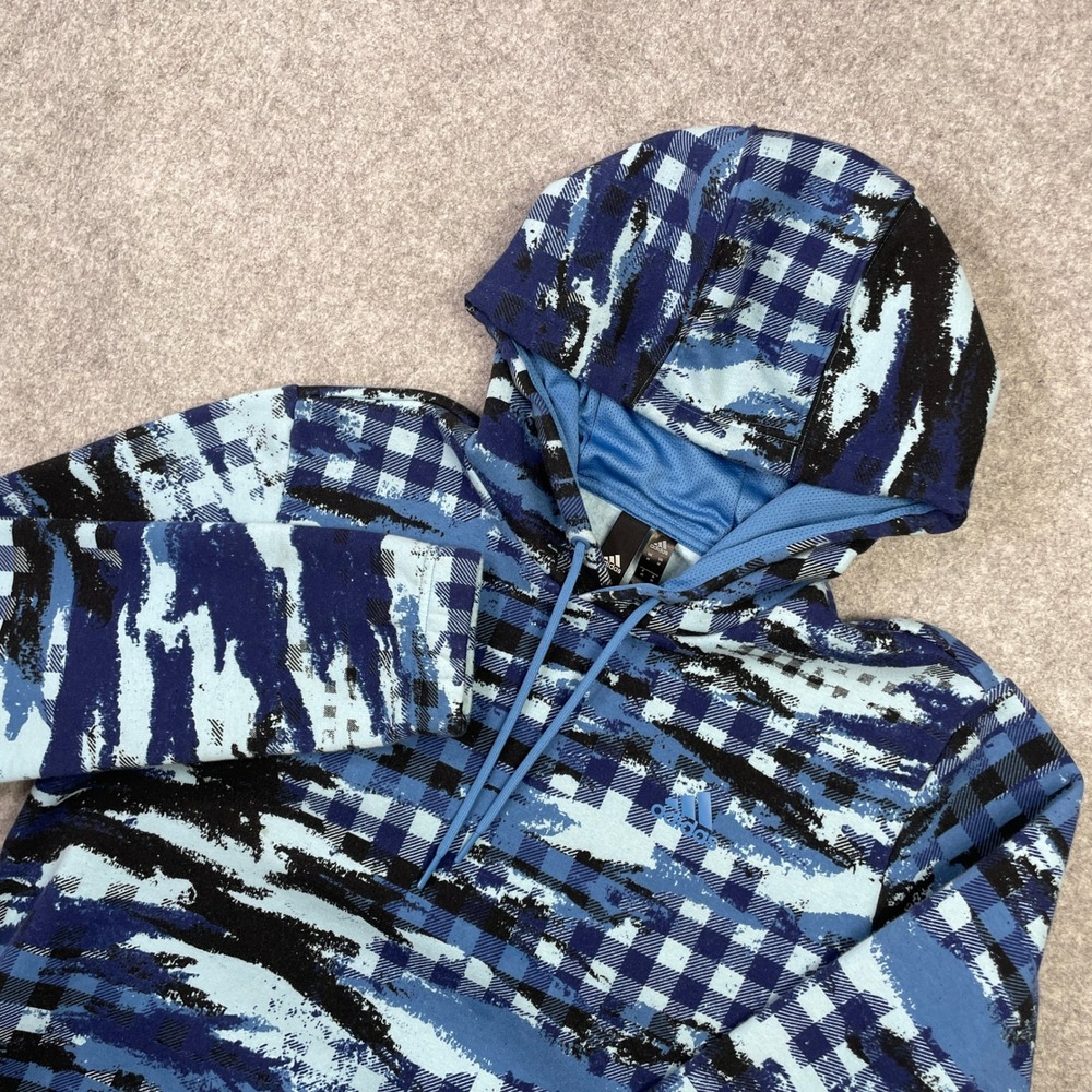 Adidas Mens Hoodie Sweatshirt M Blue, Black, White Athletic Casual